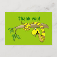 Serpent mignon de jaune de bande dessinée dans un