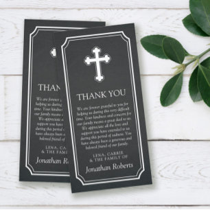 Carte De Remerciements Service commémoratif de la Croix-Blanche du charbo