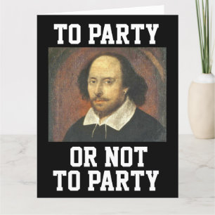 CARTE DE REMERCIEMENTS SHAKESPEARE FUNNY BANTHDAY GREETING CARD