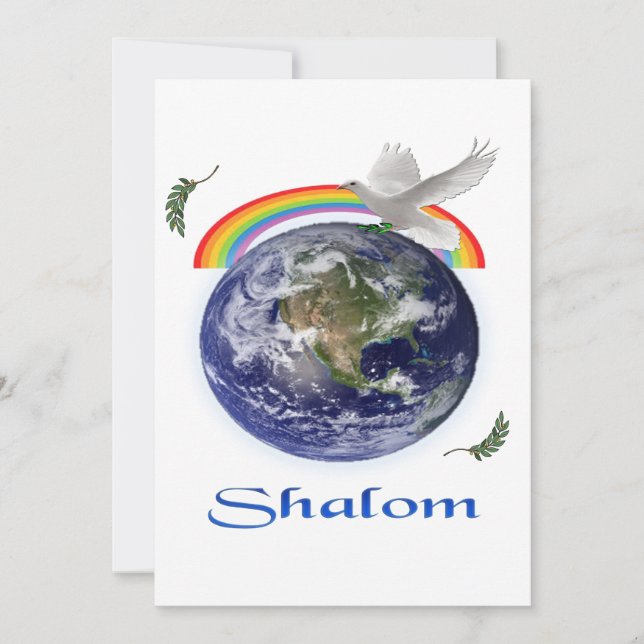 Carte De Remerciements shalom (Devant)