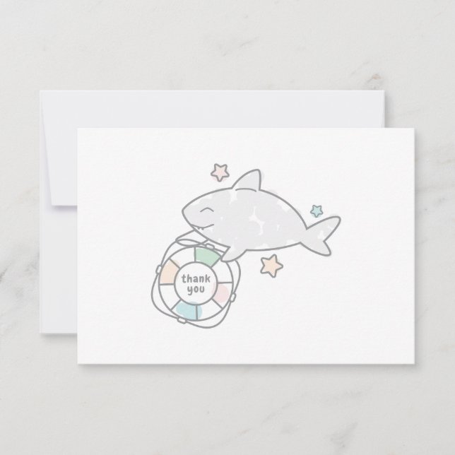 Carte De Remerciements Shark Ahoy (Devant)