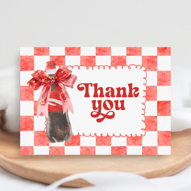 Carte De Remerciements She's Ready to Pop Baby Shower (She's Ready to Pop Cola Baby Shower Thank you Card)