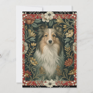 Carte De Remerciements Shetland Sheepdog Sheltie Garden Tapestry Invites