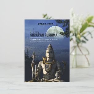 Carte De Remerciements Shiva, laisse couler ta grâce, purifie le chemin d