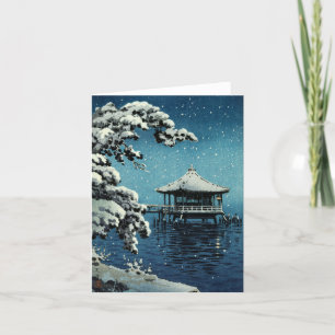 Carte De Remerciements Showa Era, hiver par Tsuchiya Koitsu