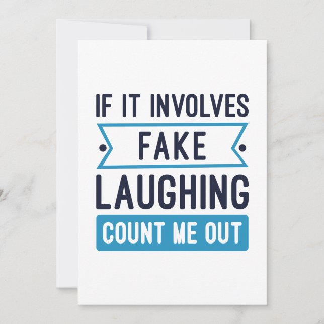 Carte De Remerciements Si cela implique un faux rire (Devant)