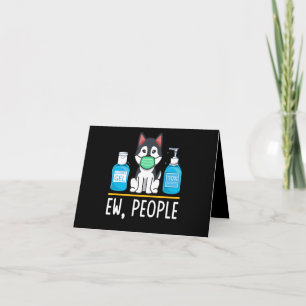 Carte De Remerciements Siberian Husky Dog Face Mask And Hand Wash