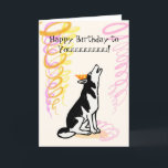Carte De Remerciements Sibérien husky hurler heureux anniversaire<br><div class="desc">Sibérien husky hurler heureux anniversaire</div>