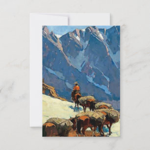 Carte De Remerciements "Sierra Pass" Western Art par Edgar Payne