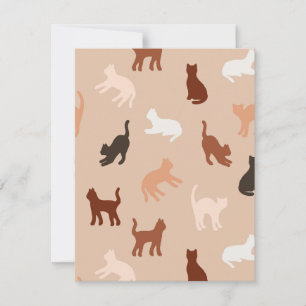 Carte De Remerciements Silhouette de chat