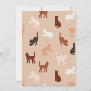 Carte De Remerciements Silhouette de chat