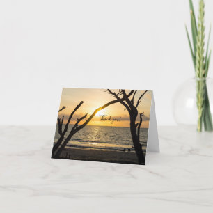Carte de remerciements silhouette de l'arbre solai