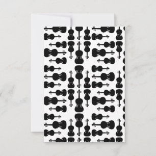 Carte De Remerciements Silhouettes de violon Musique Thème sur mesure BG