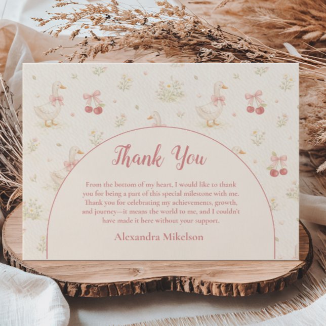 Carte De Remerciements Silly Goose 1st Birthday Baby Shower (Créateur téléchargé)