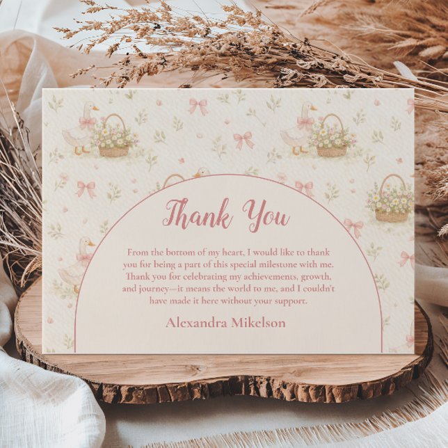 Carte De Remerciements Silly Goose 1st Birthday Party (Créateur téléchargé)