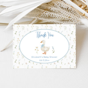 Carte De Remerciements Silly Goose Floral Élégant Baby shower