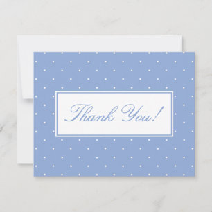 Carte De Remerciements Simple Baby Shower aux pois bleus mignons