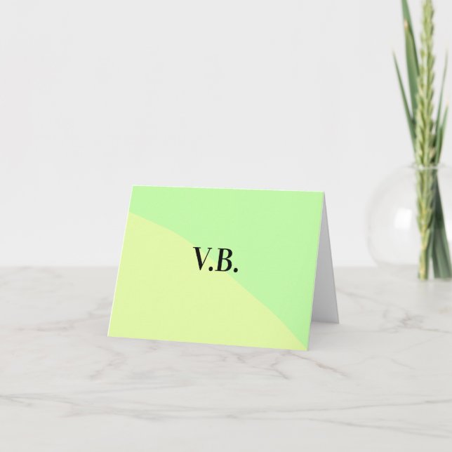 Carte De Remerciements Simple couleur solide ajouter nom texte monogramme (Devant)