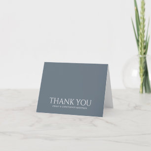 Carte De Remerciements Simple Dusty Blue