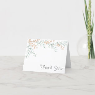 Carte De Remerciements Simple Elégant Baby shower Eucalyptus