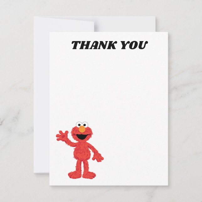 Carte De Remerciements Simple Elmo 1er Anniversaire (Devant)