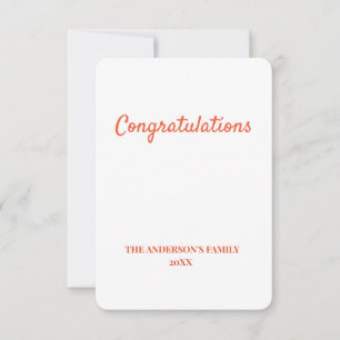 Carte De Remerciements simple et minimal ajouter votre texte félicitation