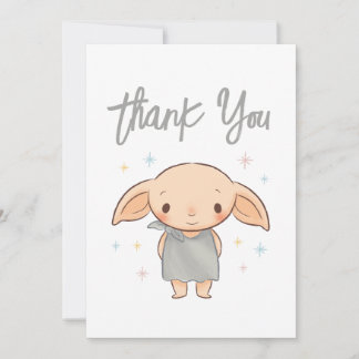 Carte De Remerciements Simple Harry Potter - Baby Shower Dobby