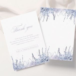 Carte De Remerciements Simple Mariage Abstrait Aquarelle Lavande