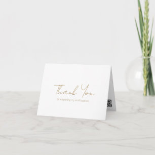 Carte De Remerciements Simple minimaliste Élégant Entreprise Or Moderne