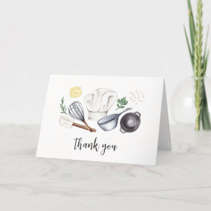 Carte De Remerciements Simple minimaliste Moderne Petit Baby shower Chef