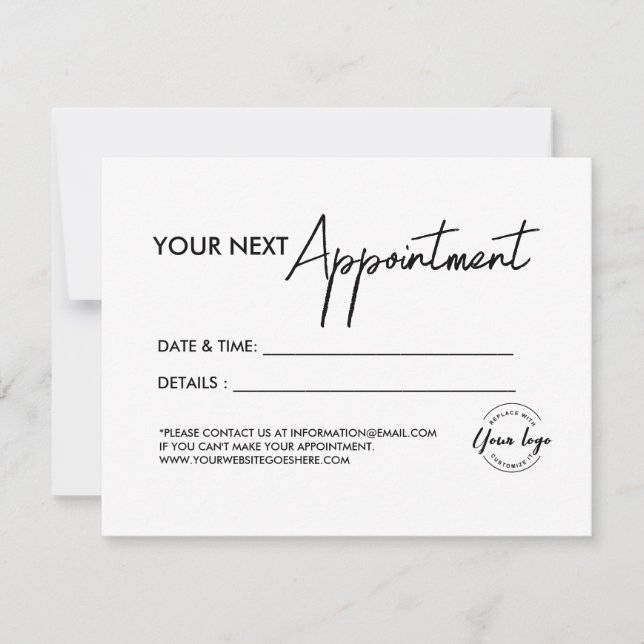 Carte De Remerciements Simple modern Business logo Custom (Devant)