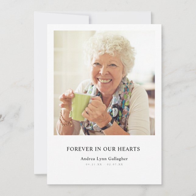 Carte de remerciements simple moderne (Devant)