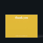 Carte De Remerciements Simple Moderne Jolie Douche Jaune Personnalisée Po<br><div class="desc">Simple Moderne Minimaliste Jolie Carte de Remerciement Jaune Personnalisée Pour Couples</div>