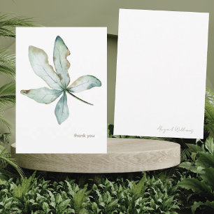 Carte De Remerciements Simple Moderne Personnalisé Tropical Végétal