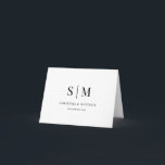 Carte De Remerciements Simple Monogramme de Couple Classique Mariage Reme<br><div class="desc">Exprimez votre gratitude avec style grâce à cette simple carte de remerciement classique avec monogramme de couple. Dotée d'un design épuré et intemporel, cette carte de remerciement de mariage est parfaite pour les mariées et les mariés qui aiment la papeterie minimaliste et élégante. Le monogramme personnalisé ajoute une touche raffinée,...</div>