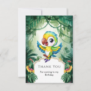 Carte De Remerciements Simple Parrot magique Anniversaire