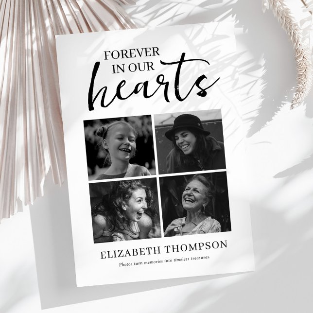 Carte De Remerciements Simple Photo Collage Funeral Thank You (Créateur téléchargé)