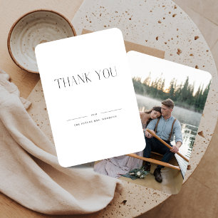 Carte De Remerciements Simple Photo de Couple Mariage Enterrement de Vie