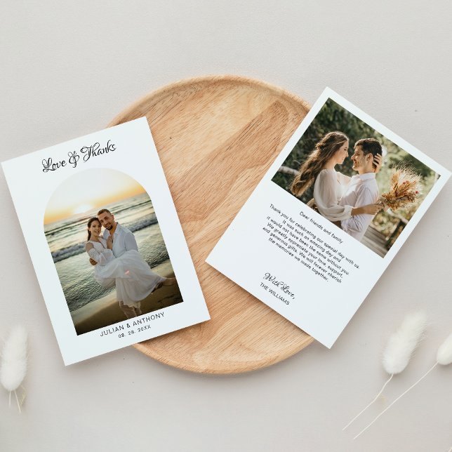 Carte De Remerciements Simple Photo Minimaliste  (Créateur téléchargé)