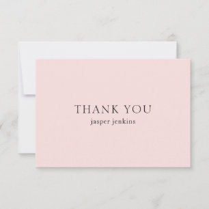 Carte De Remerciements Simple rose Professionnel Minimal Moderne