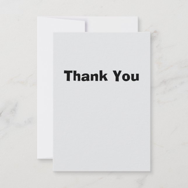 Carte De Remerciements Simple Thank You Card (Devant)