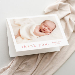 Carte De Remerciements Simple Type Photo Bébé