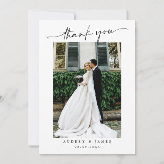 Carte De Remerciements Simple Wedding Thank You Message