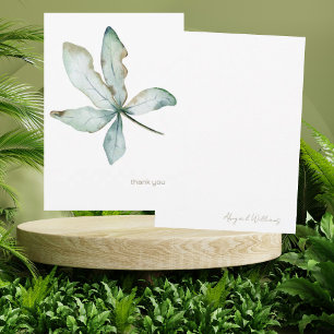 Carte De Remerciements Simplicité de la verdure tropicale personnalisée