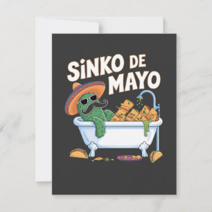 Carte De Remerciements Sinko de Mayo Cinco De Mayo Cactus Drôle