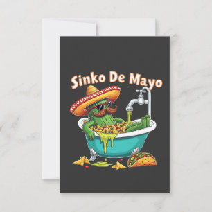 Carte De Remerciements Sinko de Mayo"Funny Cinco de Mayo Cactus