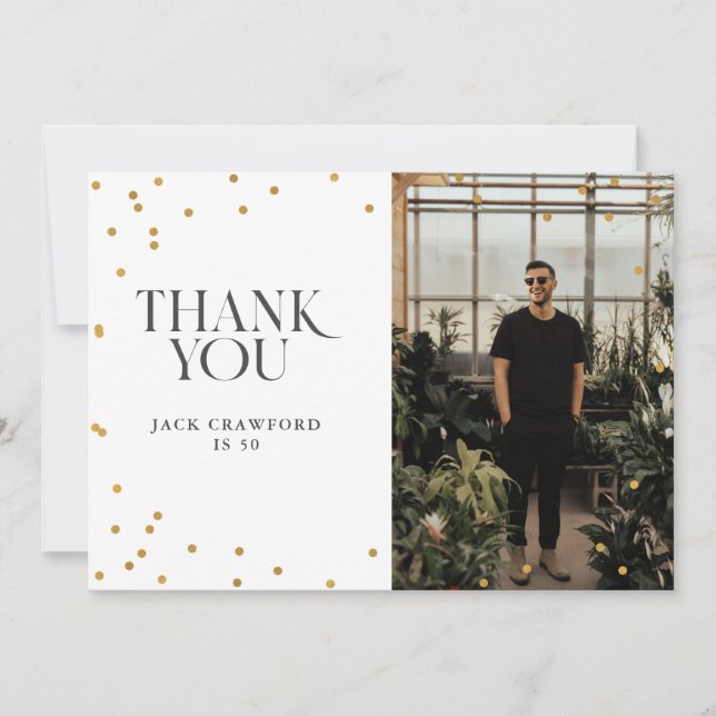 Carte De Remerciements Sip sip honore moderne élégant anniversaire fête (Devant)