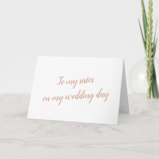 Carte De Remerciements Sister Wedding Thank You Card
