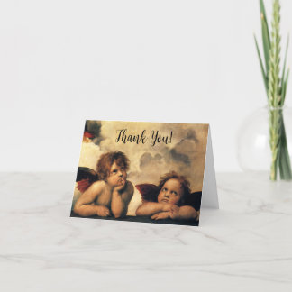 Carte De Remerciements Sistine Madonna Angels par Raphael Mariage