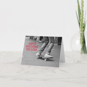 Carte De Remerciements skateboard, skate, parc, pied, tendance, ado